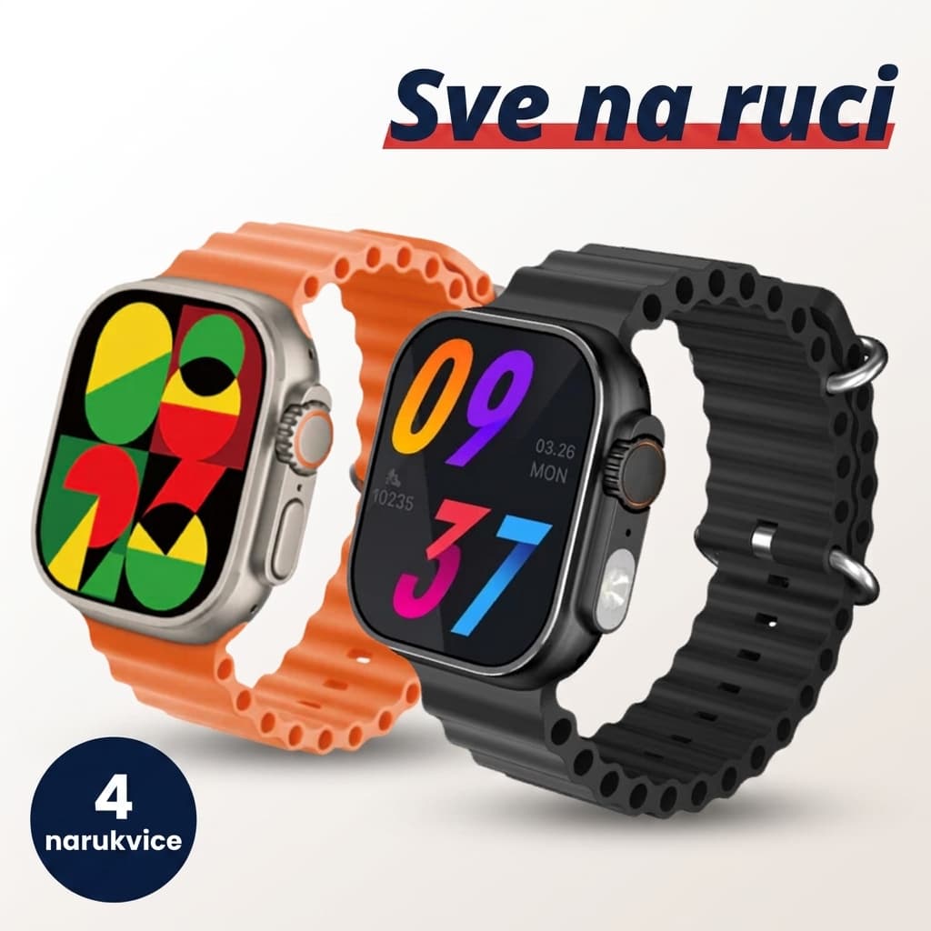 T20 Ultra 2 Smartwatch + 4 narukvice
